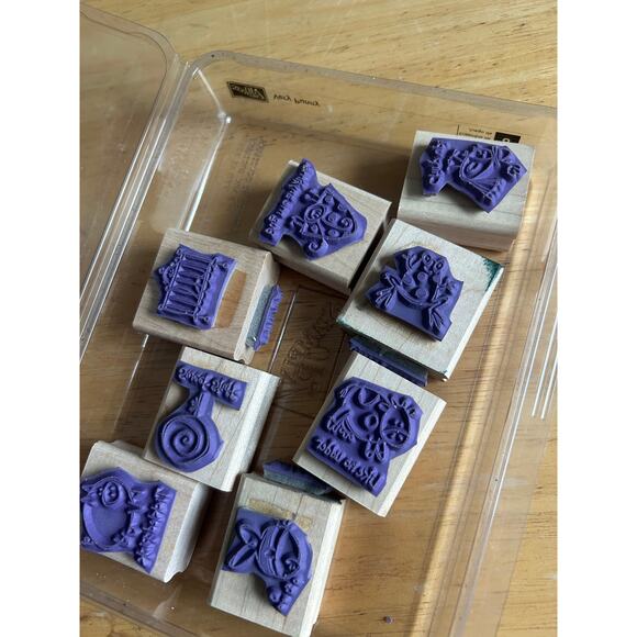 Stampin' Up! Very Punny Set Of 8 Mounted Rubber Stamps - Picture 5 of 5